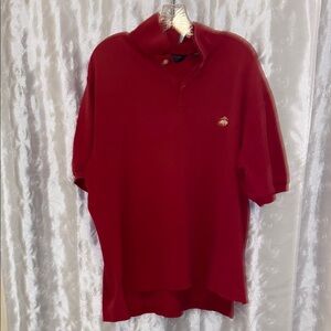 Brooks Sports Men's Red Polo Shirt Size Large 🔥 B1